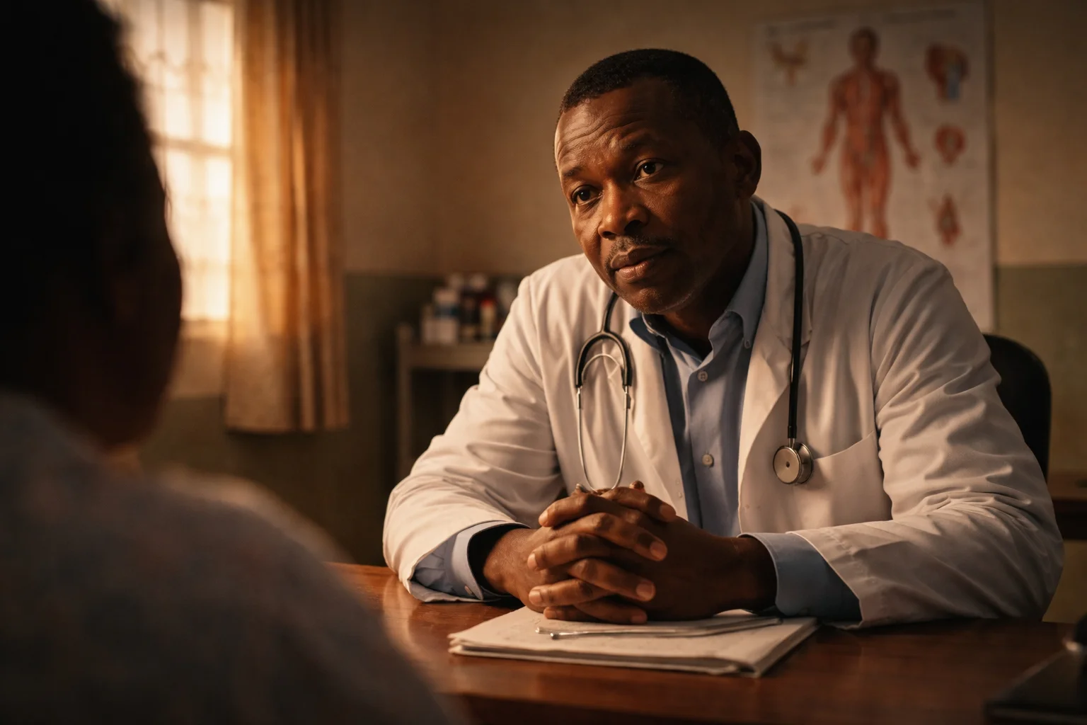 Doctor explaining what the medication never fixed