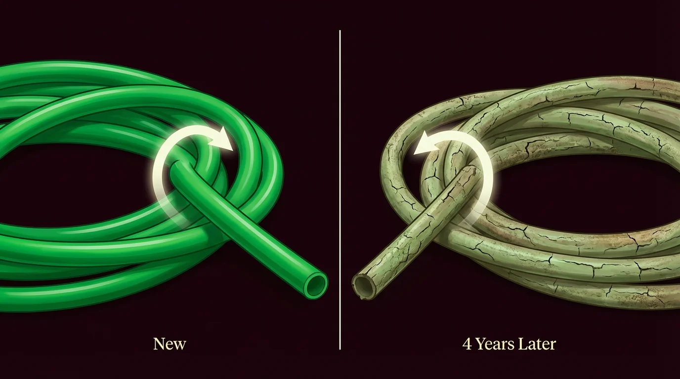 Old rubber hose — what happened to your vessel walls