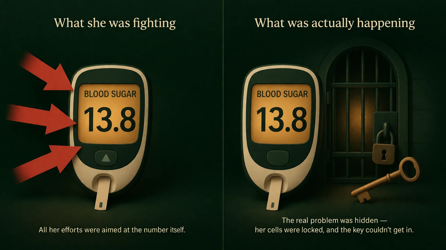 Blood sugar management always targeting the symptom, never the cause