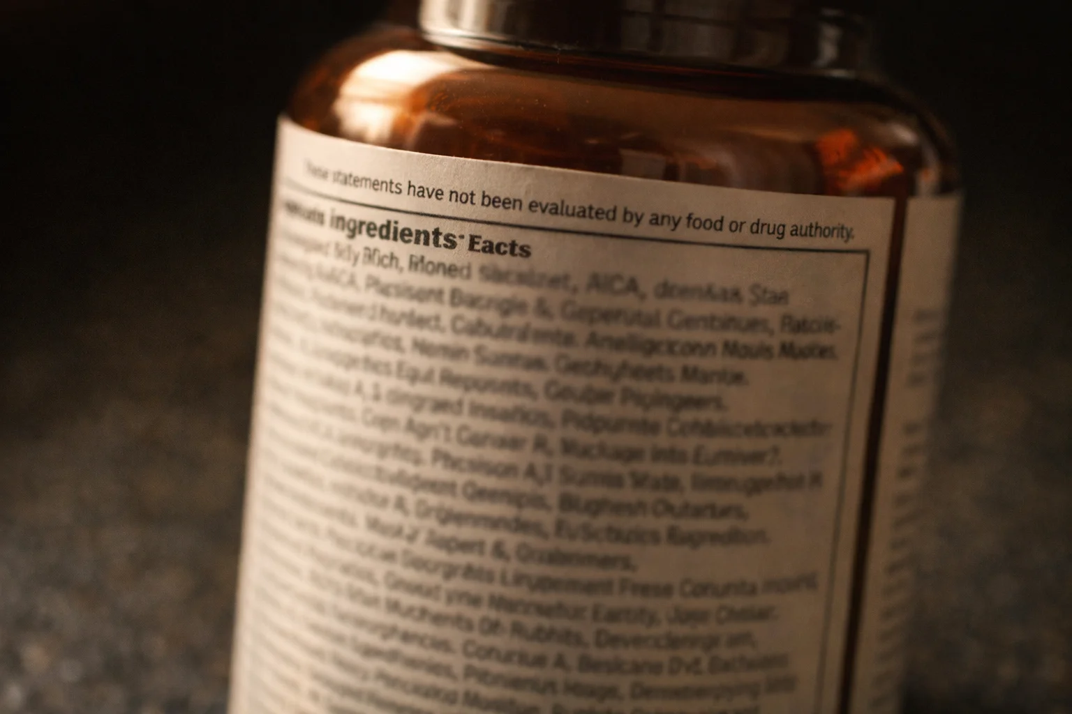The fine print on supplement labels — what was never said