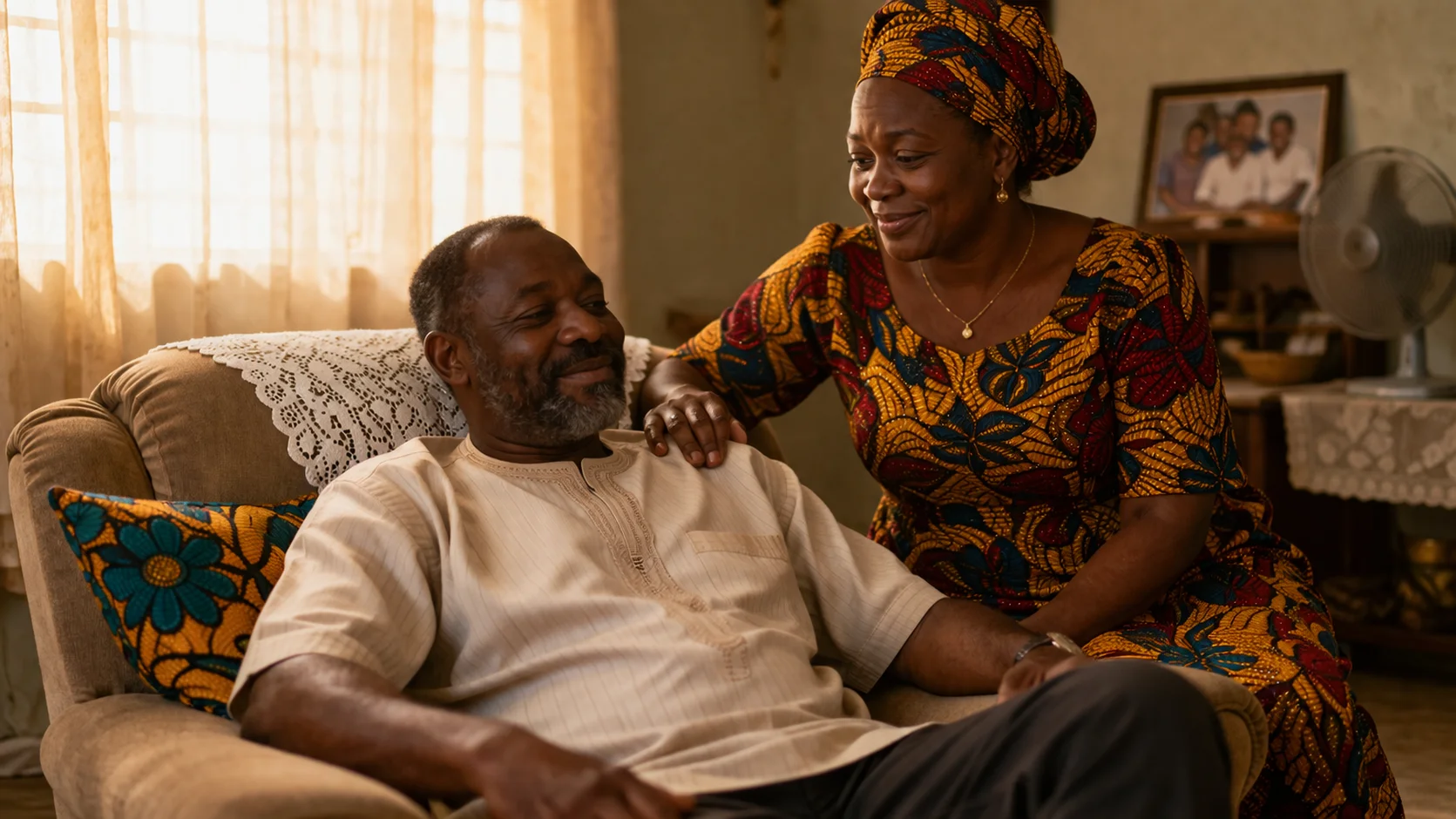 Nigerian couple at peace