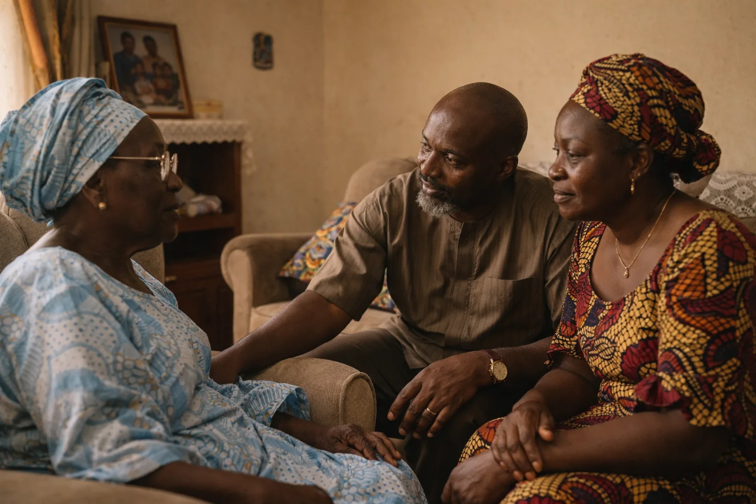 Nigerian family at home